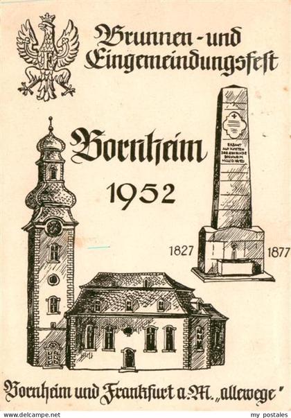 Bornheim Hessen Frankfurt Main Brunnen und Eingemeindungsfest Illustration