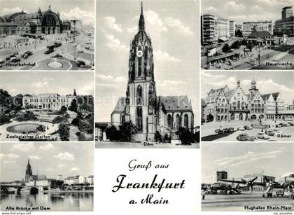 Frankfurt Main dom Roemer Hauptwache Flughafen Zoo Alte-Brueck