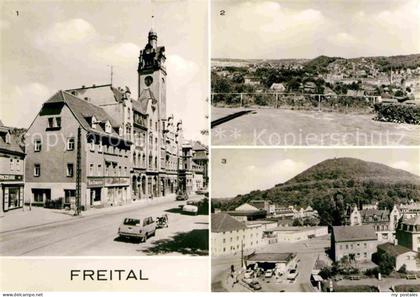 Freital Rathaus Teilansicht Blick zum Windberg