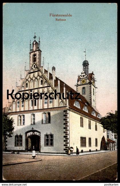 ALTE POSTKARTE FÜRSTENWALDE SPREE RATHAUS 1919 Brandenburg AK Ansichtskarte cpa postcard