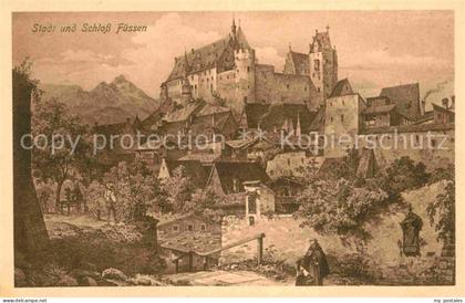 Fuessen Allgaeu Stadt und Schloss Fuessen
