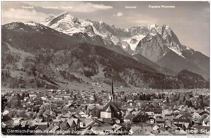 GARMISCH-PARTENKIRCHEN gegen Zugspitzgruppe (2964 m)