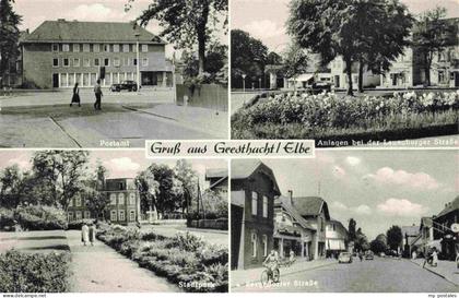 Geesthacht Elbe Postamt Anlagen bei der Lauenburger Strase Stadtpark Bergedorfer