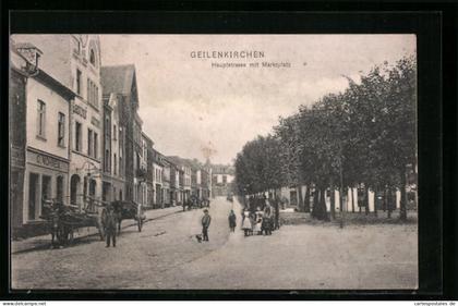 AK Geilenkirchen, Hauptstrasse mit Marktplatz