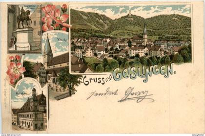 Gruss aus Geislingen - Litho