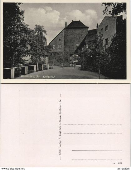 Ansichtskarte Geithain Straßenpartie Untertor 1932