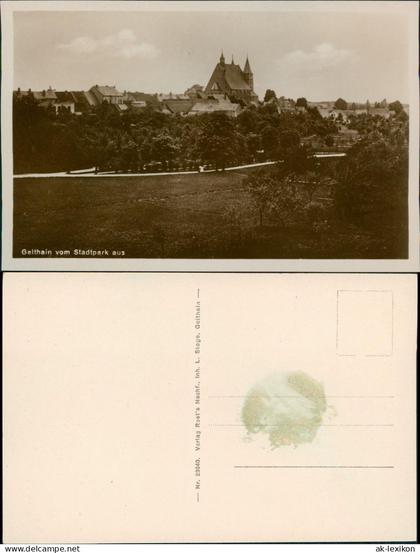 Ansichtskarte Geithain vom Stadtpark aus 1930