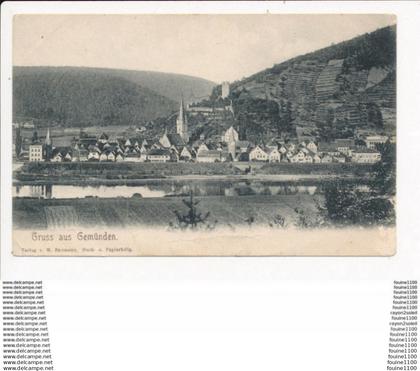 carte GRUSS AUS GEMUNDEN  ( recto verso )