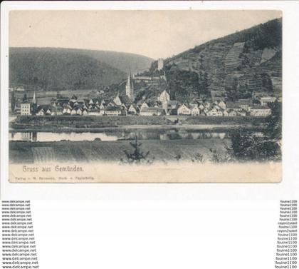 carte GRUSS AUS GEMUNDEN  ( recto verso )