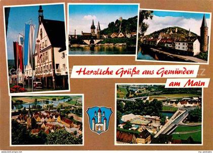 Gemuenden Main Fliegeraufnahmen Mainpartie