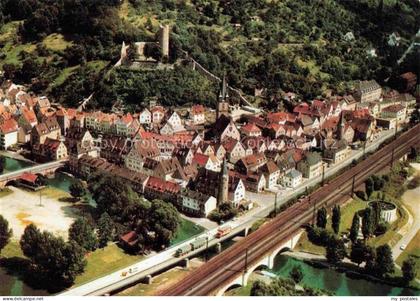 Gemuenden  Main-Spessart Bayern Ferienort Fliegeraufnahme