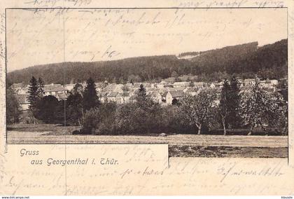 Gruß aus Georgenthal - Panorama gel.1902 AKS