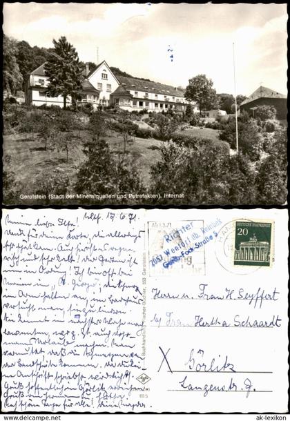 Ansichtskarte Gerolstein Internat 1971