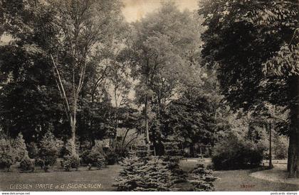 Giessen, Partie a.d. Südanlagen, 1912 von Giessen nach Lüttich / Belgien versandt