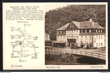 AK Glashütte i. Sa., Stadthotel zur Post