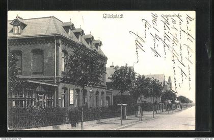 AK Glückstadt, Backsteinhäuser an der Christianstrasse