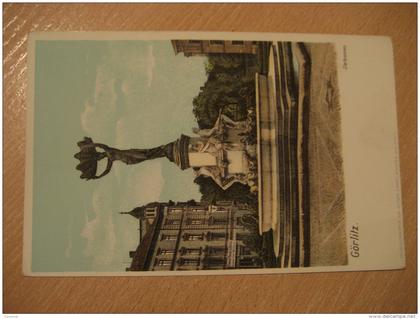 GORLITZ Goerlitz Zierbrunnen fountain post card Saxony Germany