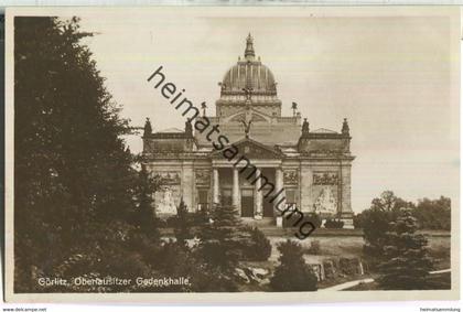 Görlitz - Oberlausitzer Gedenkhalle - Verlag Neue Postkartenquelle Görlitz - Foto-AK ca. 1930