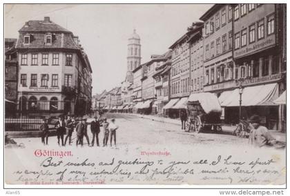 Goettingen Germany, Göttingen, Weenderstrasse Street Scene c1900s Vintage Postcard