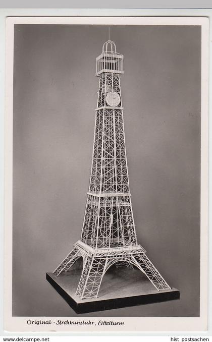 (105940) Foto AK Goslar, Strohkunstuhr Eiffelturm