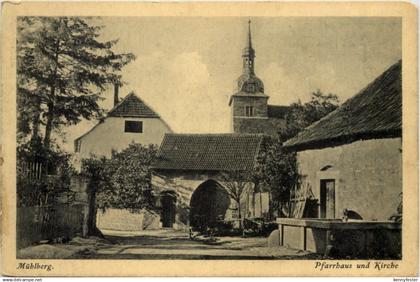 Mühlberg, Pfarrhaus und Kirche