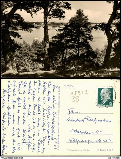 Ansichtskarte Goyatz-Schwielochsee Partie am Schwielochsee 1963