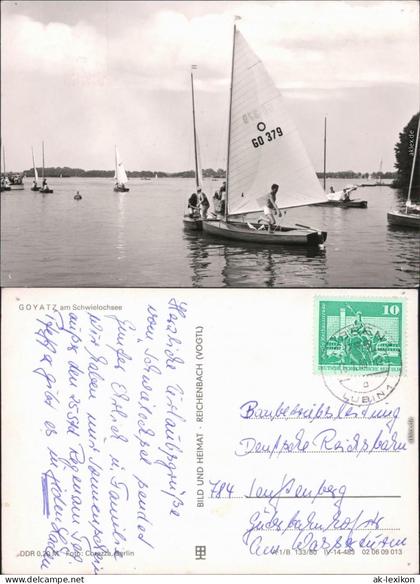 Ansichtskarte Goyatz-Schwielochsee Schwielochsee, Segelboote 1980