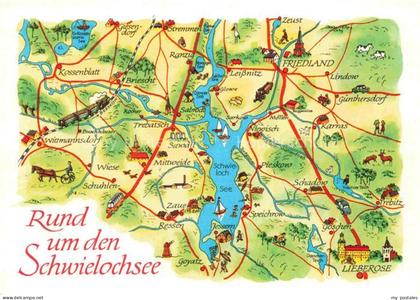 Schwielochsee Dahme-Spreewald Brandenburg Landkarte See Friedland Lieberose Pies