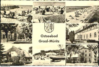 Graal-Mueritz Ostseebad Graal - Mueritz Schloss Bruecke Strand x 1960
