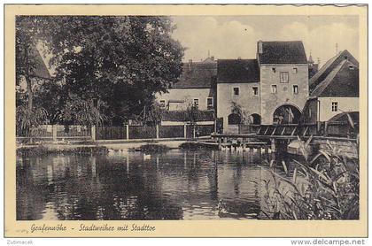 Grafenwohr - Stadtweiher mit Stadttor 1937