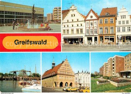 Greifswald Sporthalle Plastik PdF Wiecker Bruecke Rathaus Neubaugebiet Schoenwal