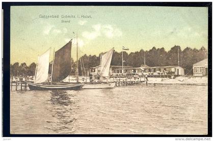 cpa  Allemagne Ostseebad Grömitz i. Holst  -- Strand  PY24