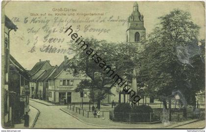 Gross-Gerau - ev. Kirche - Kriegerdenkmal - Schuhwarenlager - Verlag K. Schnetter Gross-Gerau