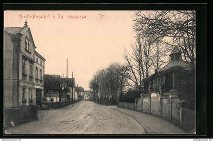 AK Grossröhrsdorf /Sa., Strassenpartie Niederdorf