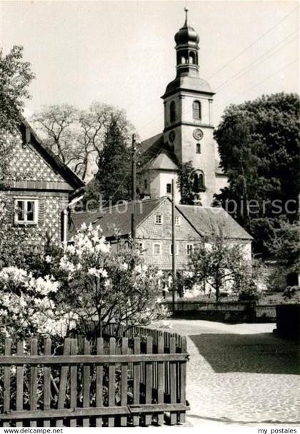 Grossschoenau Sachsen Ortsmotiv mit Kirche