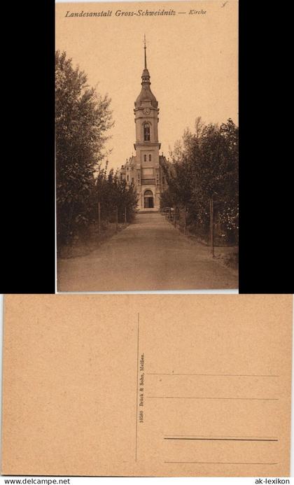 Ansichtskarte Großschweidnitz (OL) Swóca Partie an der Kirche 1913