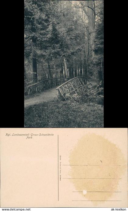 Großschweidnitz (OL) Swóca Kgl. Landesanstalt - Park 1913