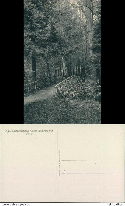 Großschweidnitz (OL) Swóńca Kgl. Landesanstalt - Park 1915
