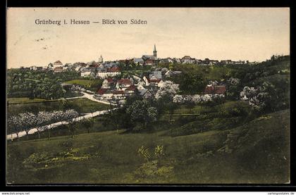 AK Grünberg i. Hessen, Ortsansicht von Süden