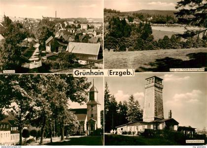 Gruenhain-Beierfeld Erzgebirge Teilansicht FDGB-Erholungsheim Markt Kirche Spieg