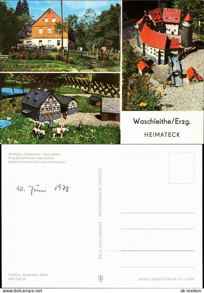 Waschleithe-Grünhain-Beierfeld Gasthaus  Miniaturschauanlage Heimatecke 1977