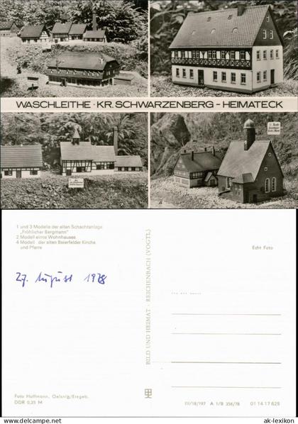 Waschleithe-Grünhain-Beierfeld Miniaturschauanlage Heimatecke 1978