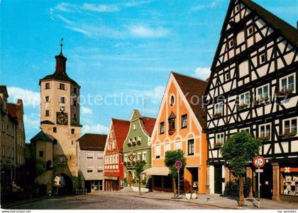 Guenzburg Bayern Marktplatz mit Stadttor