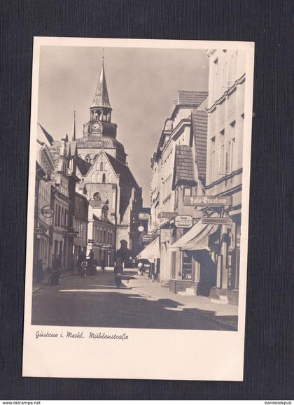 AK Güstrow i. Meckl. - Mühlenstrasse ( écrite par un prisonnier alsacien Albert Stahl en 1943)