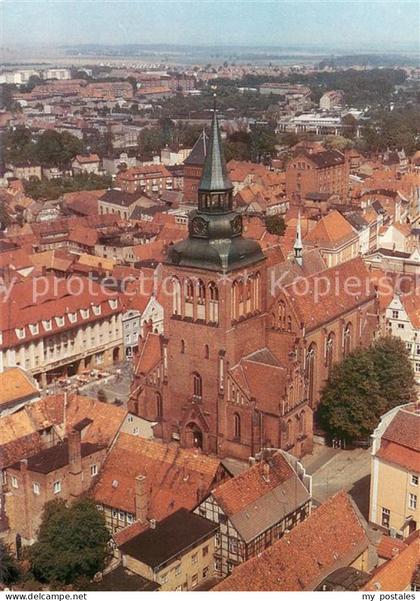 Guestrow Mecklenburg Vorpommern Fliegeraufnahme Pfarrkirche