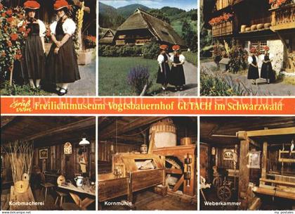Gutach Breisgau Freilichtmuseum Vogtsbauernhof Kornmuehle Weberkammer Tracht