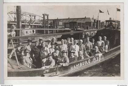 (81707) Foto AK Hamburg, Personen auf Boot, Hafenrundfahrt 1939