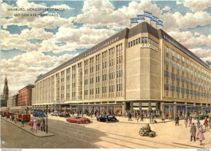 Hamburg - Mönckebergstrasse mit dem karstadt-haus