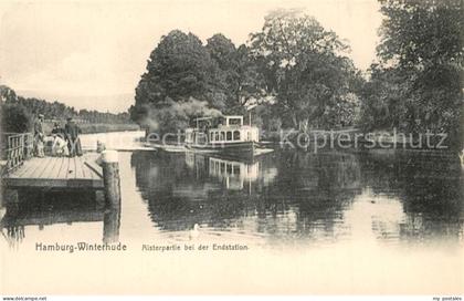 Winterhude Alsterpartie bei der Endstation Dampfer