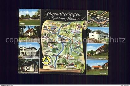 Hannover Jugendherbergen rund um Hannover Landkarte